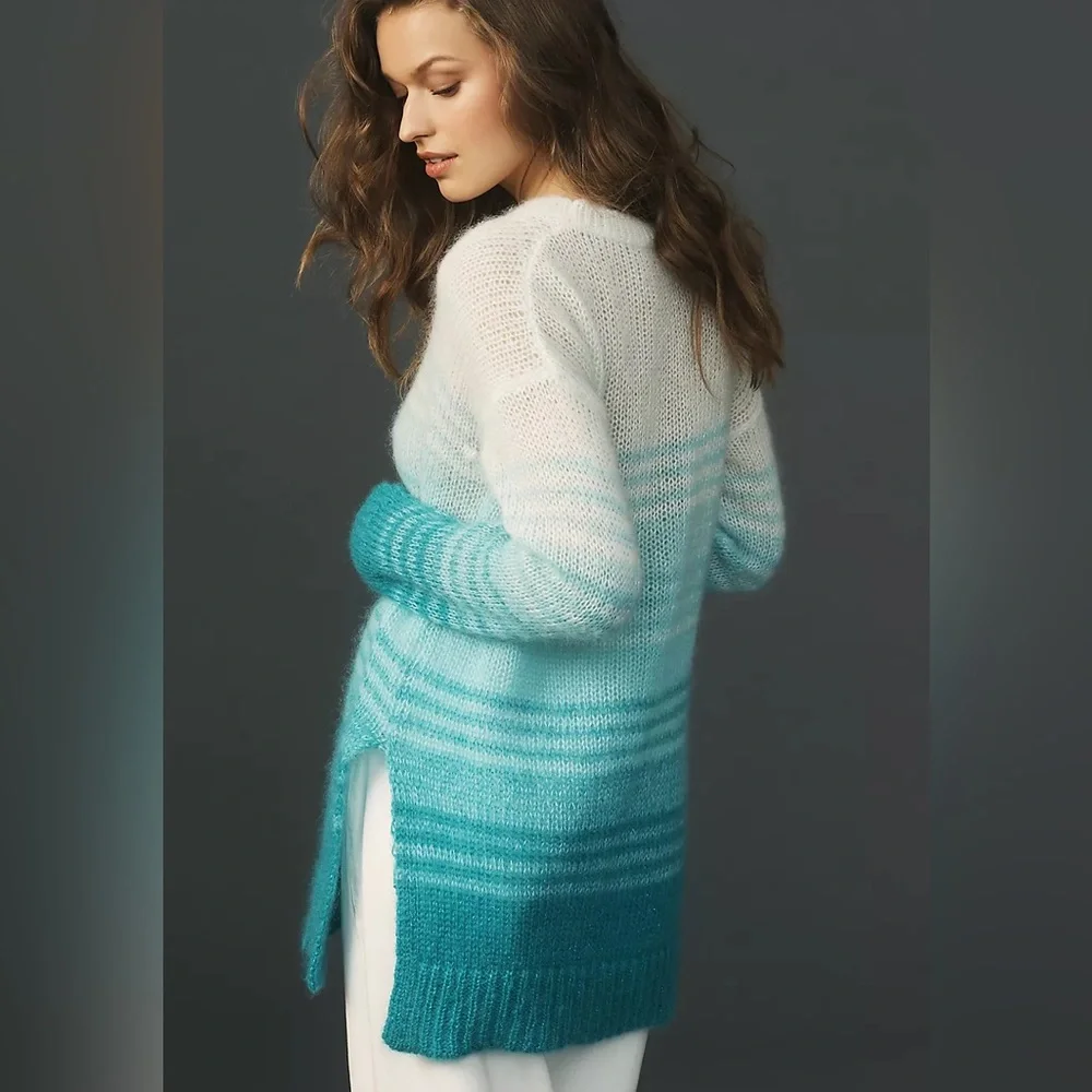 By Anthropologie Ombre‎ Tunic Mohair Sweater Size S